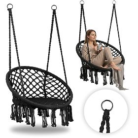 Függőszék boho kerti hinta fekete MultiGarden, MultiGarden
