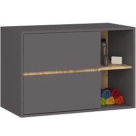 FÜRDŐSZOBAI MOSDÓ ALATTI SZEKRÉNY VAMI W 90 cm 2 FIÓK GRAFIT SZÜRKE / ARTISAN TÖLGY