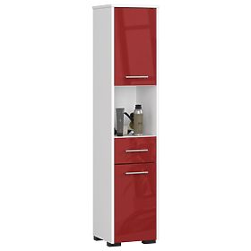 FÜRDŐSZOBAI POLC FIN OSZLOP 30 2D 1SZ 1W 140cm PIROS FÉNYES