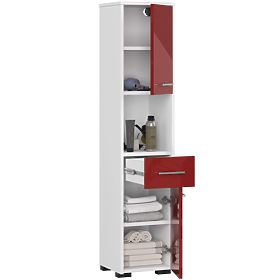 FÜRDŐSZOBAI POLC FIN OSZLOP 30 2D 1SZ 1W 140cm PIROS FÉNYES