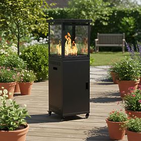 Gázmelegítő sugárzó radiátor 13 kW üveges kertre teraszra reduktor vulkanikus kövek, MultiGarden