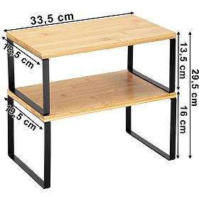 GINGER bambusz polcok szettje, 2 darab, Halmar