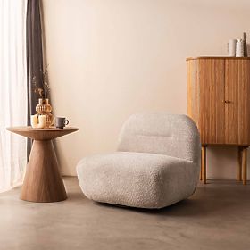 Giorgia relaxációs szék forgatható alappal, szürke-bézs