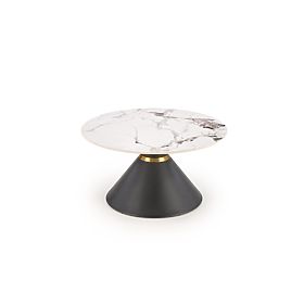 GORETTI fehér márvány / fekete dohányzóasztal (2p=1db)