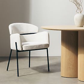 Granda étkezőszék, ekrü/fekete lábak, lectus