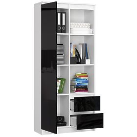 IRODAI POLC R 80 cm CLP R11 PK FEHÉR / FEKETE FÉNYES