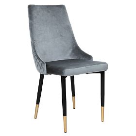 Kárpitozott bársony szék Vermont Velvet grafit