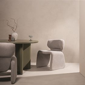 Kárpitozott Nabila szék, szürke, boucle