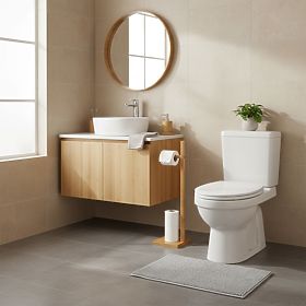 KEFAS WC-papír tartó természetes bambusz
