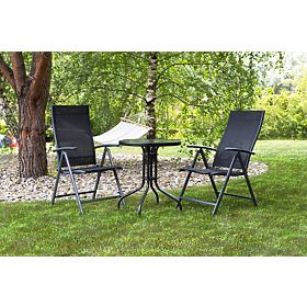 Kerti asztal 60cm edzett üveg asztal kertbe teraszra erkélyre, MultiGarden