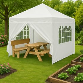 Kerti pavilonsátor 3x3 m automatikusan összecsukható + 4 oldalfal MultiGarden