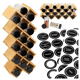 KOCHEN Bambusz fűszertartó állvány 18 üveggel