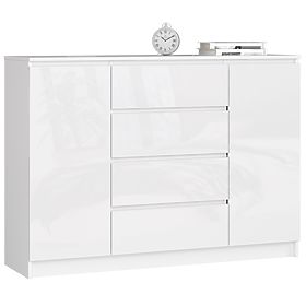 KOMÓD K140 2D 4SZ CLP FEHÉR FÉNYES