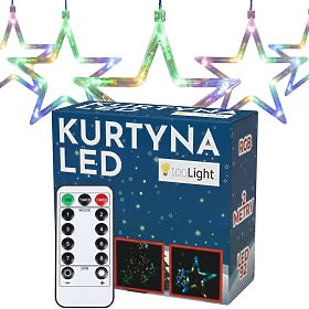 LED Függöny Csillagok Multicolor Távirányítóval GL2005