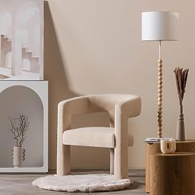 Lory relaxációs fotel, boucle, bézs