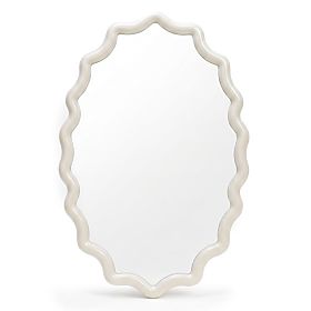 Lumi függő tükör, tejfehér, fényes
