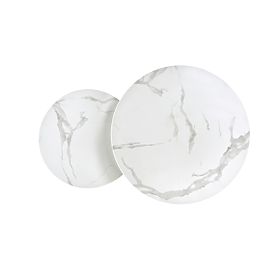 MERCURY 2 készlet 2 pad, keret - ezüst, üveg - fehér márvány (1p=1db)