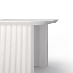 Mesilla fehér étkezőasztal, lamellák