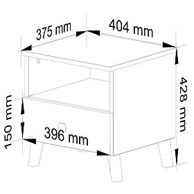MOBI K-01 FEHÉR FEKETE KOMÓD