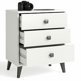 MOBI K-03 FEHÉR FEKETE KOMÓD