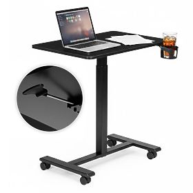 Mobil állítható asztal 70x48 cm laptopasztal magasságállítás 71,5-112 cm fekete ModernH, MODERNHOME