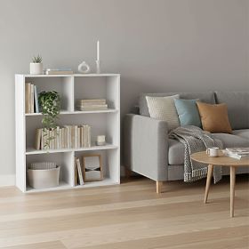 Modern álló polc nappaliba és hálószobába, 3 szintes, fehér, ModernHome, MODERNHOME