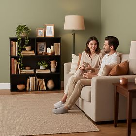 Modern álló polc nappaliba és hálószobába 3 szintes fekete ModernHome, MODERNHOME