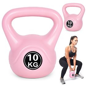 ModernHome rózsaszín 10 kg-os kettlebell edzéshez, MODERNHOME