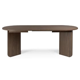 Mou 140-200 cm-es kihúzható asztal, Lincoln dió, ovális lap