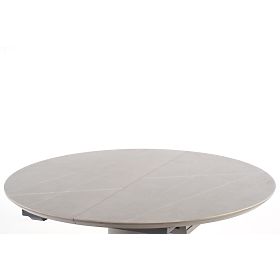 MUSCAT kinyitható asztal lap - szürke márvány, láb - világosszürke / arany
