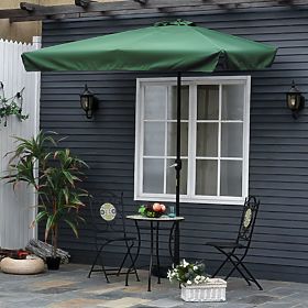 Nagy téglalap alakú kerti dönthető napernyő zöld hajtókarral 200 x 140 cm, MultiGarden