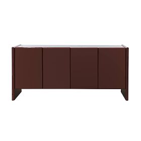 Négyrészes Loren komód, bordó/barna, márvány, fényes