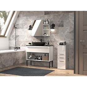 Nel V DDS FÜRDŐSZOBAI SZEKRÉNY FEHÉR FÉNYES