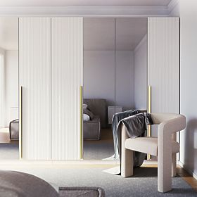 Neroli szekrényajtó, 45,6 cm, egyszerű hornyok, fehér