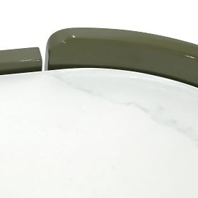 Ovális Nari komód, zöld/szürke, spiek, fényes