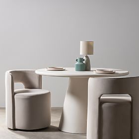 Raval forgószék bézs, bársony, lekerekített