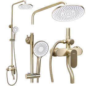 Rea DROP Zuhanykészlet Arany Kefe