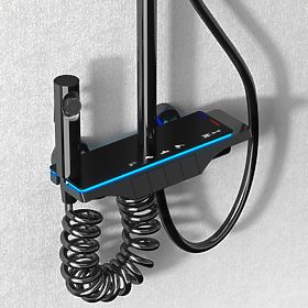 REA Savio zuhanykészlet LED kijelzővel Fekete