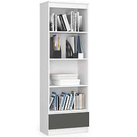 REGÁL R60 1SZ 4P CLP PK FEHÉR / SZÜRKE