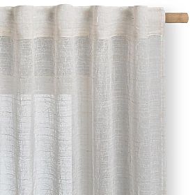 RESTILO DRIMAR függöny bézs színű, modern stílusú, szalag, len, mikroszálas anyagból, 140x270