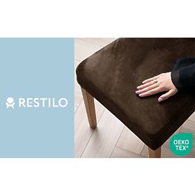 RESTILO SENTO 6 darabos barna sima klasszikus stílusú székhuzat