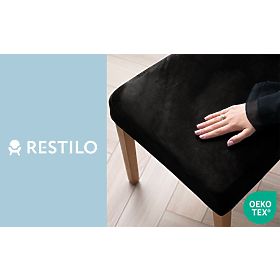 RESTILO SENTO fekete sima klasszikus stílusú székhuzat