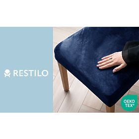 RESTILO SENTO szék huzat indigó színben, sima klasszikus stílus