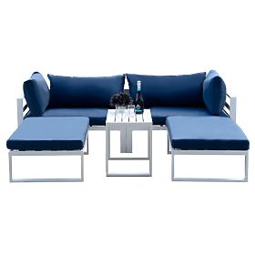 SANTO fehér kerti bútorkészlet, Halmar