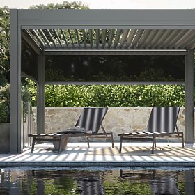 Shelly állítható kerti nyugágy, alumínium, grafit