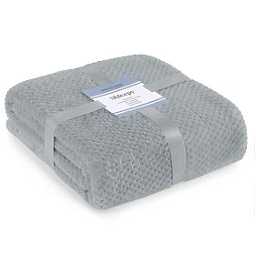 SHLEEPY ágytakaró szürke színben, klasszikus stílusú, jacquard mintával, 220x240