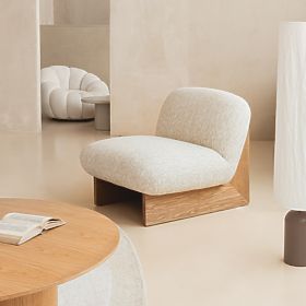 Silia relaxációs fotel bézs/természetes, lekerekített formák