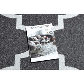 SKETCH szőnyeg - F730 minta Marokkói lóhere, Szürke / fehér rács, F.H.Kabis