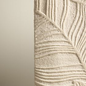 Téglalap alakú Mona tuftált szőnyeg, gyapjú, krémszínű, levelek, Szőnyeg mérete: 160x230