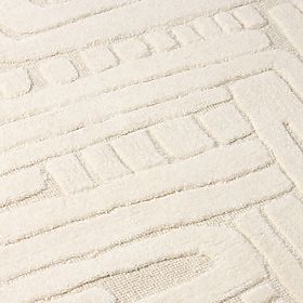Téglalap alakú Sophia szőnyeg, tuftált, pamut, krémszínű, Szőnyeg mérete: 190x290